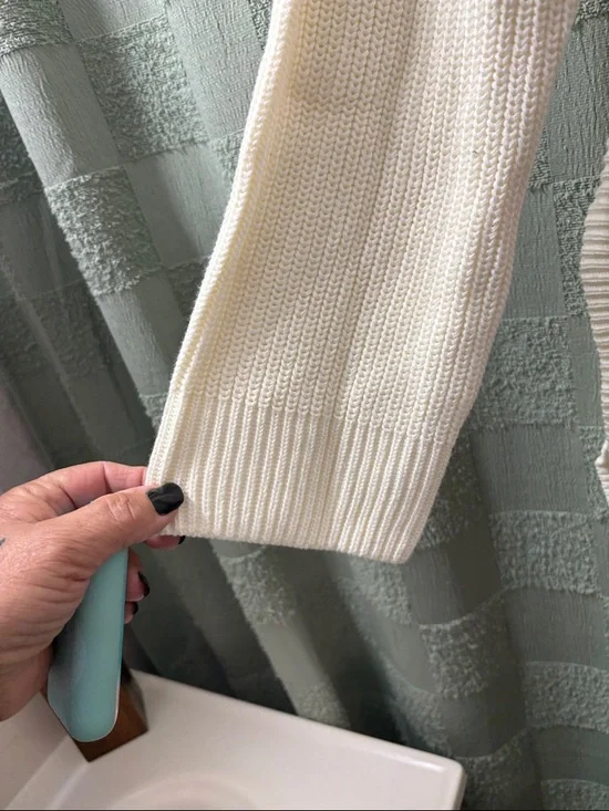 kate spade Ivory Ribbed Cowl Neck Sweater dress - Picture 3 of 10